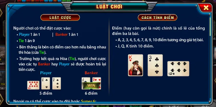 Baccarat Super 6 Tại Gem88 Trải Nghiệm Đánh Bài Đẳng Cấp Với Tỷ Lệ Ăn Thưởng Khủng