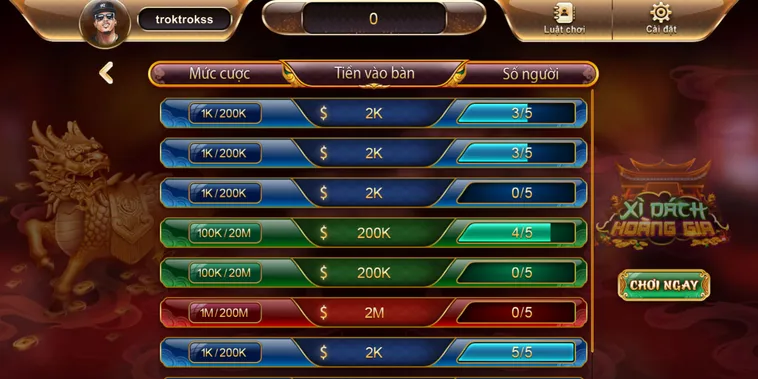 Trải Nghiệm Đỉnh Cao Xì Dách Hoàng Gia Tại Gem88 Cho Mọi Cược Thủ