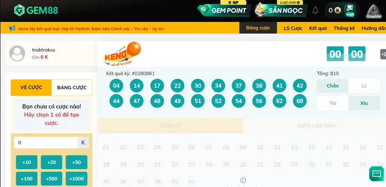 Keno Vietlottt Tại Gem88 Trải Nghiệm Cá Cược Xổ Số Nhanh Đẳng Cấp Nhất