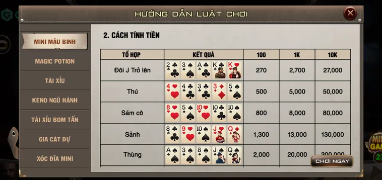 Mini Mậu Binh Tại Gem88 Trải Nghiệm Đỉnh Cao Với Nhịp Độ Chơi Siêu Nhanh