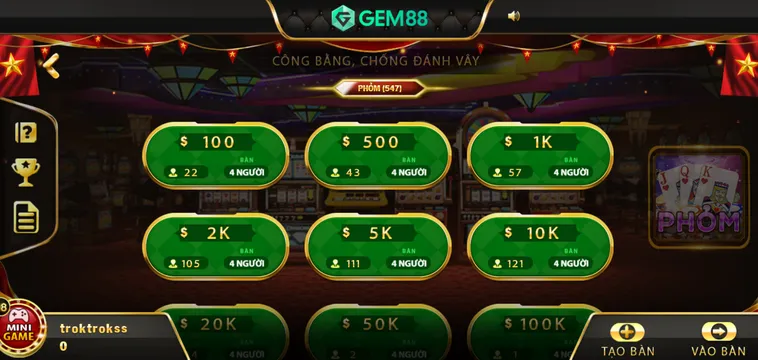 Phỏm Tại Gem88 Trải Nghiệm Đỉnh Cao Nhận Thưởng Tiền Tỷ Mỗi Ngày Siêu Hấp Dẫn