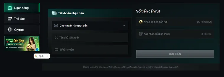 Rút Tiền Gem88 Qua Tài Khoản Ngân Hàng Siêu Tốc Độ Cùng Quy Trình Bảo Mật Đẳng Cấp