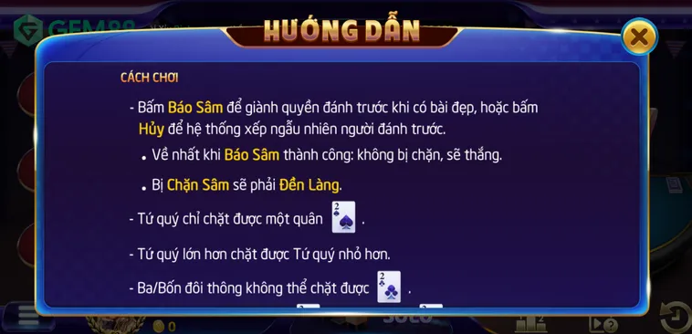 Hướng Dẫn Chơi Sâm Lốc Tại Gem88 Trực Tuyến Đỉnh Cao Nhất Hiện Nay