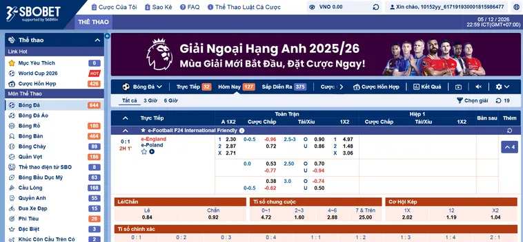 Trải Nghiệm Đỉnh Cao Thể Thao SBO Sports Tại Gem88 Cho Mọi Cược Thủ
